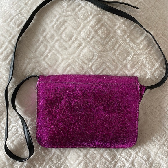 BETSYVILLE PURPLE GLITTERY CROSSBODY PURSE - Picture 3 of 5